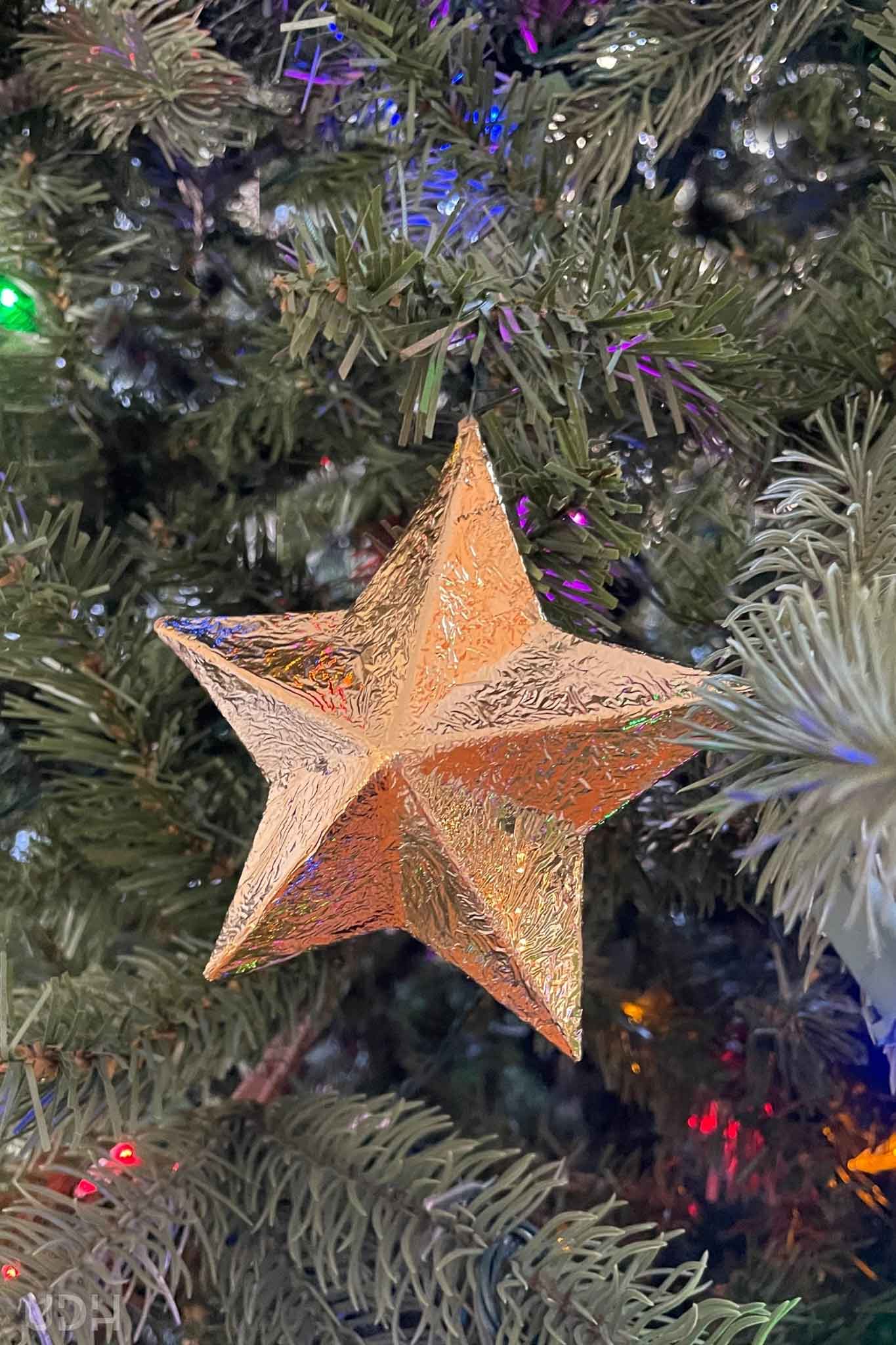DIY Gold Foil Star Ornaments