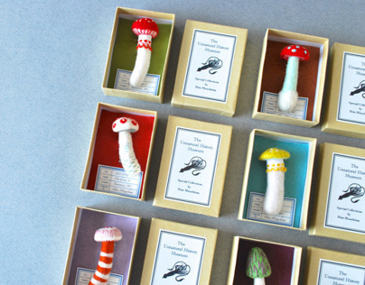 Needlefelted Mushroom Brooches