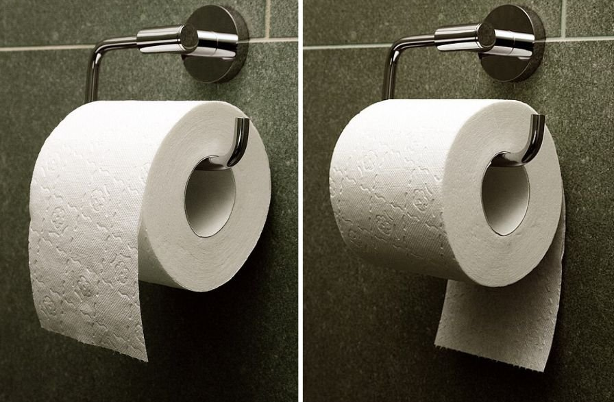 Under or over? There actually is a 'right' way to hang a toilet paper roll.