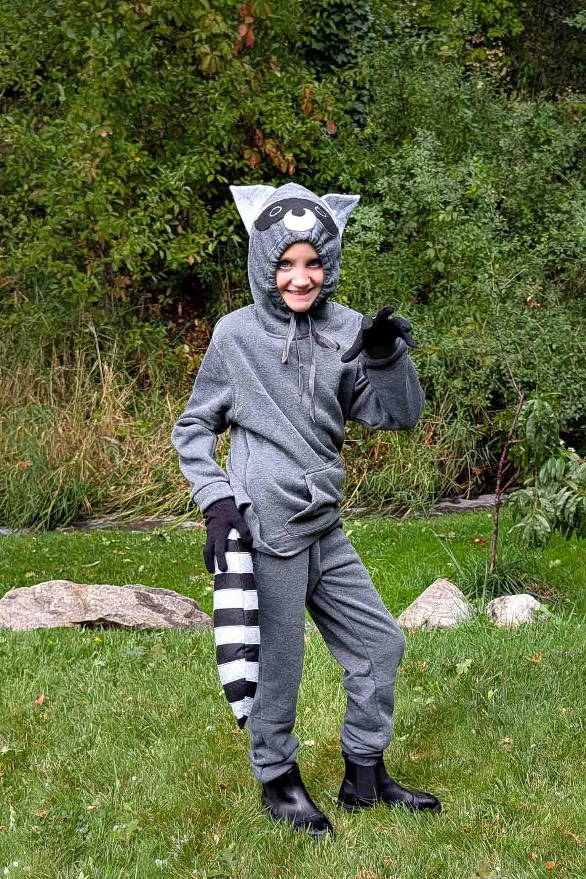 Easy DIY Raccoon Costume for Halloween